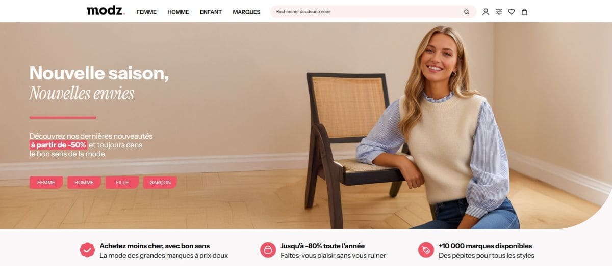 Code promo MODZ : -10€ dès 50€ d'achats (code permanent !) modz