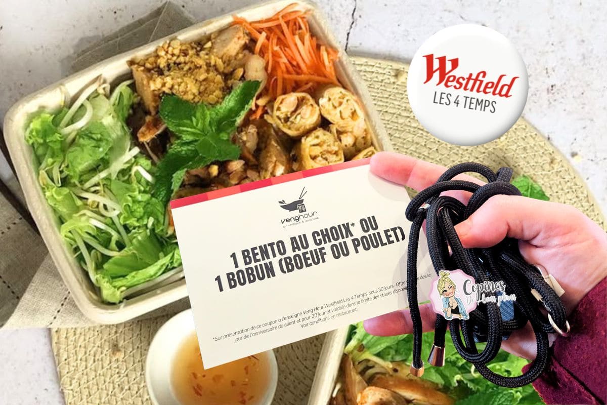 Cadeau d'anniversaire Westfield Les 4 Temps : 1 repas offert + un cadeau cadeau d'anniversaire Westfield les 4 Temps la defense