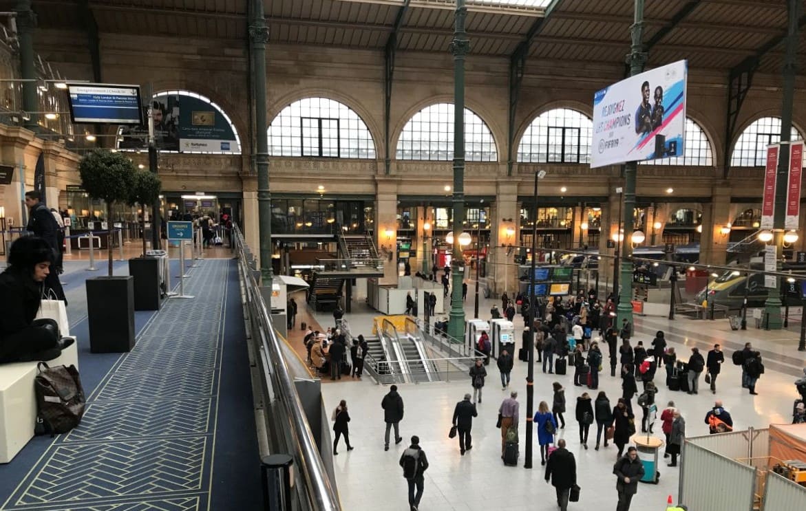 depart eurostar a la gare du nord a paris