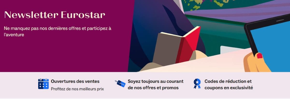 s inscrire a la newsletter eurostar pour etre averti des promotions