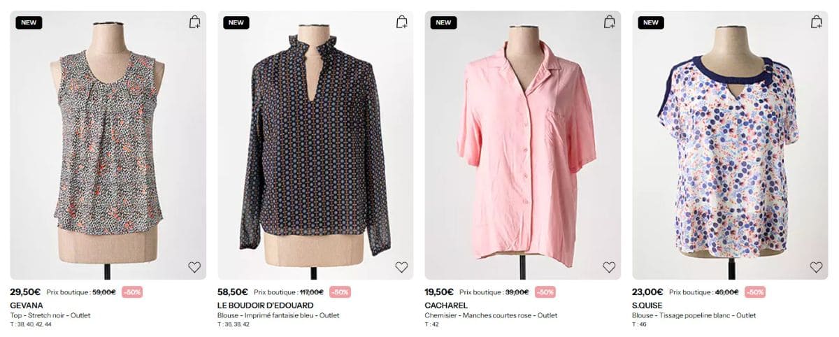 MODZ, le plus grand déstockeur mode en ligne (testé et approuvé) photos fiches produits modz