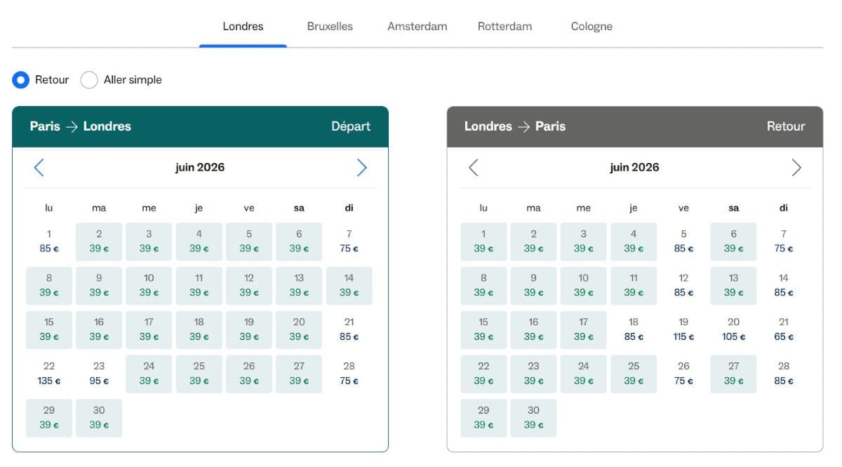 39€ le Paris-Londres en Eurostar ! promo billet londres eurostar a 39 euros