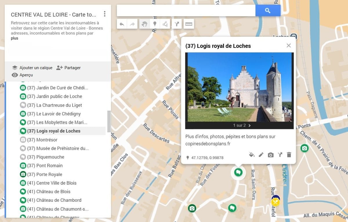 Visiter Loches, pépites et bons plans carte des bons plans et bonnes adresses a loches par copinesdebonsplans.fr