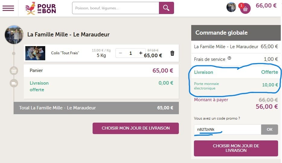 Code promo PourdeBon : 10€ offerts dès 60€ utilisation du code promo pourdebon sur une commande