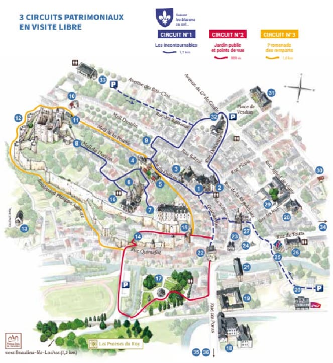 Visiter Loches, pépites et bons plans circuits gratuits de visites libres dans loches