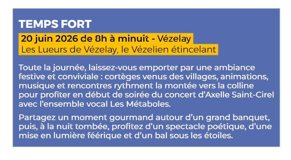 Lueurs de Vezelay : escapade lumineuse depuis Paris grand banquet du solstice d ete pendant les lueurs de vezelay