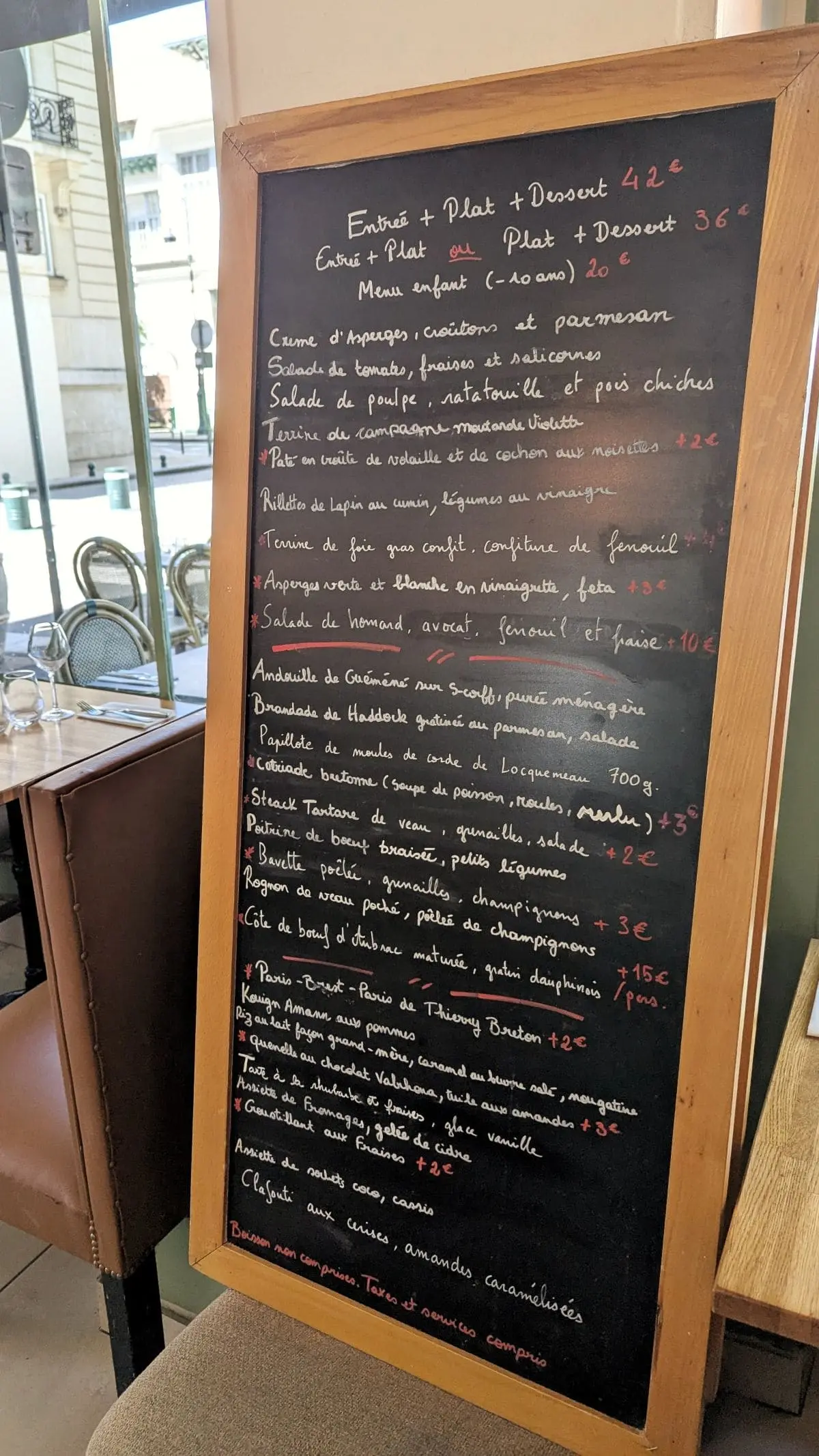 L’Andouille à Puteaux : j’ai testé cette terrasse bretonne carte du restaurant l andouille a puteaux