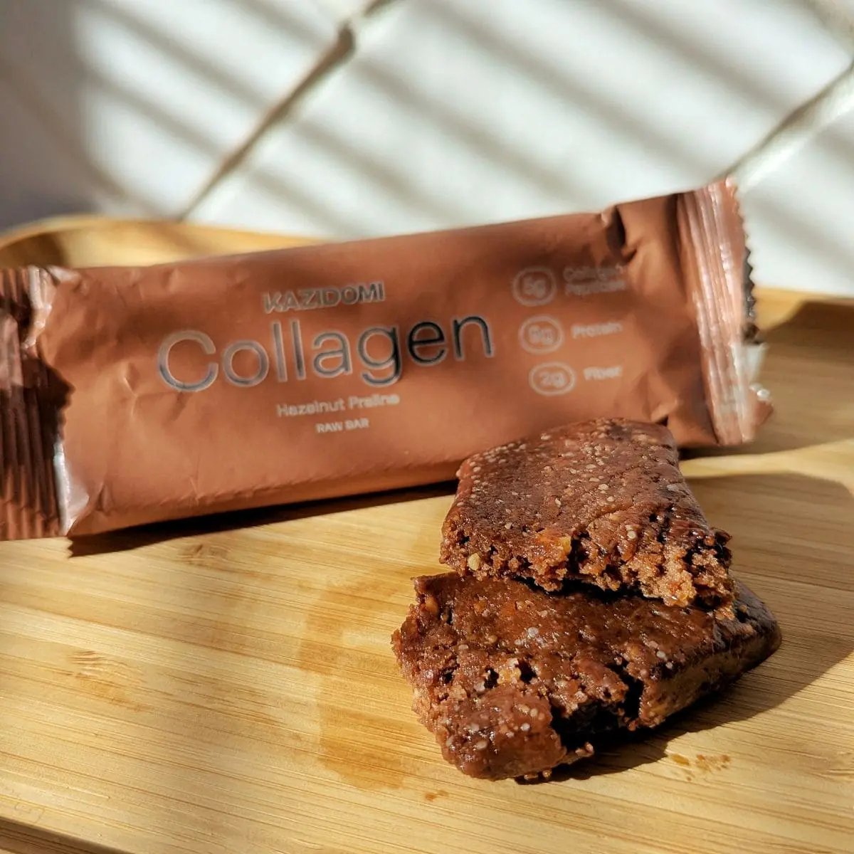 Barres Collagen KAZIDOMI : 3 recettes à découvrir barre collagen kazidomi praline noisette