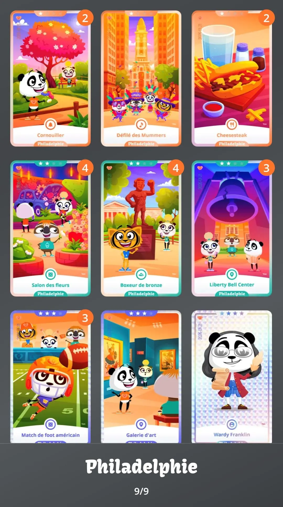 WeWard avis : combien gagne-t-on vraiment en marchant ? collection de wecards theme philadelphie sur application weward