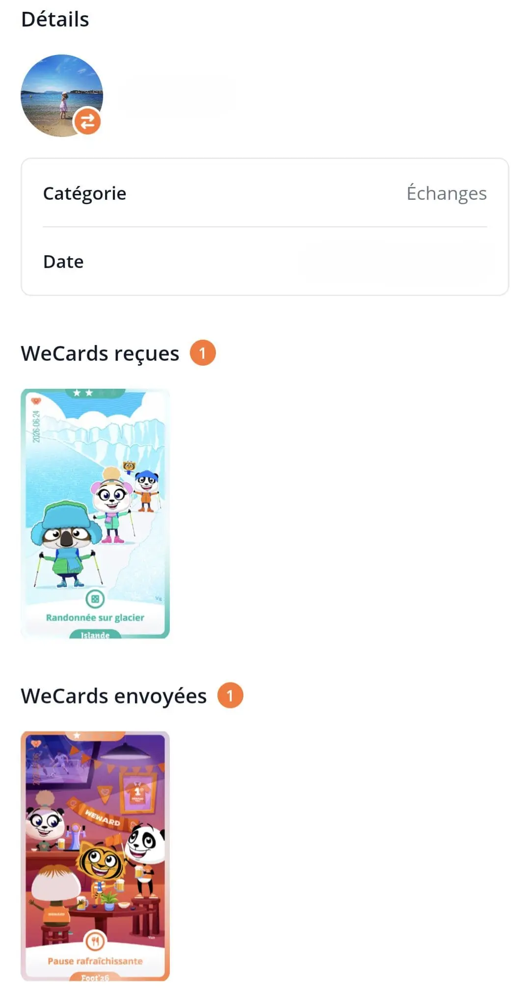 WeWard avis : combien gagne-t-on vraiment en marchant ? echange de wecards avec copinesdebonsplans.fr sur l application weward