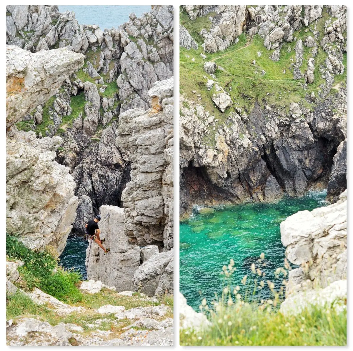 Visiter la presqu’île de Crozon : pépites et bons plans de Morgat à Camaret falaise pour escalade a la pointe de pen hir sur la presqu ile de crozon