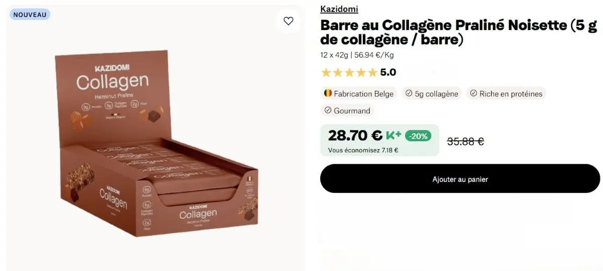 Barres Collagen KAZIDOMI : 3 recettes à découvrir barres collagen kazidomi vendues par douzaine