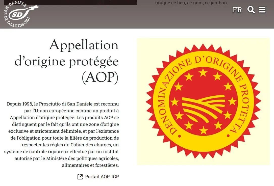 À la découverte du Prosciutto di San Daniele AOP label aop dop du jambon sec san daniele italien