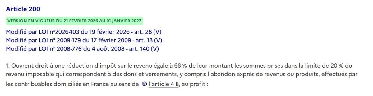 Cagnotte en ligne sans commission : comment les comparer en 2026 ? article 200 du code general des impots