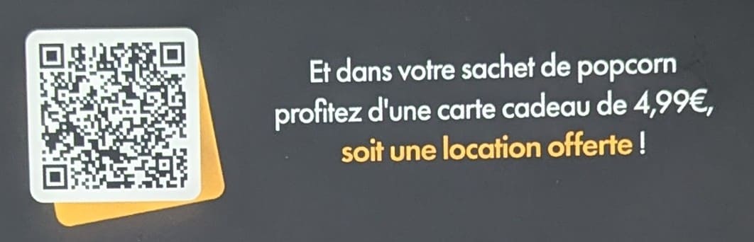 carte cadeau pathe home dans les paquets de popcorn pathe carrefour