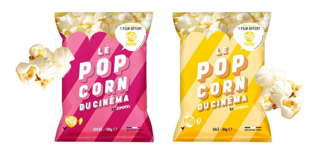 pop corn sale et sucre pathe vendu chez carrefour