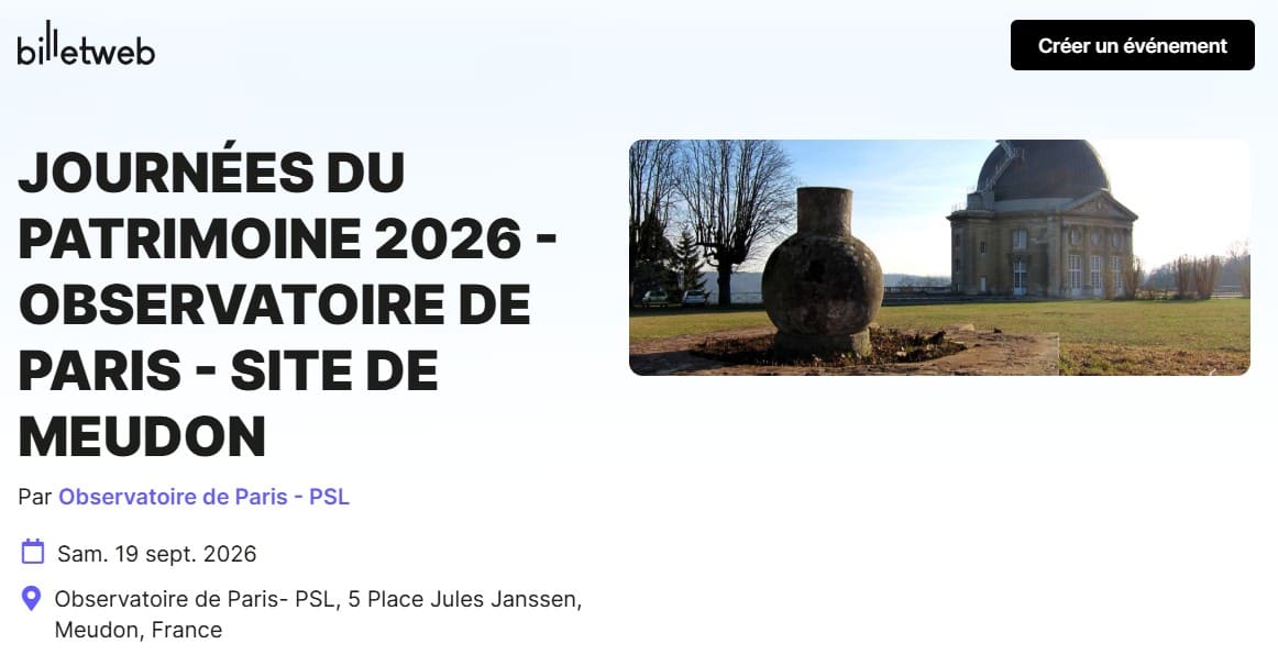 Journées européennes du patrimoine 2026 : mes idées de visites gratuites visite gratuite de l observatoire de meudon pendant les journees europeennes du patrimoine 2026