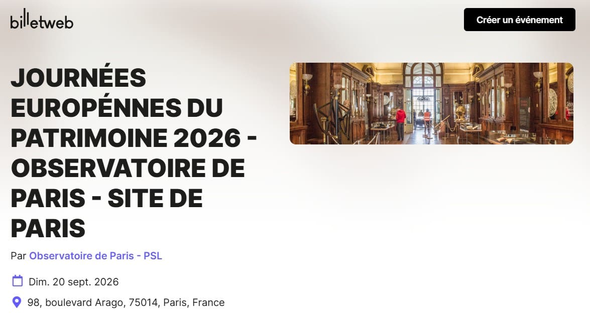 Journées européennes du patrimoine 2026 : mes idées de visites gratuites visite de l observatoire de paris pendant les journees europeennes du patrimoine 2026