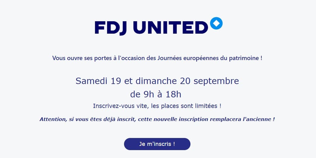 Journées européennes du patrimoine 2026 : mes idées de visites gratuites visite gratuite et exclusive des studios de la francaise des jeux pendant les journées europeennes du patrimoine 2026