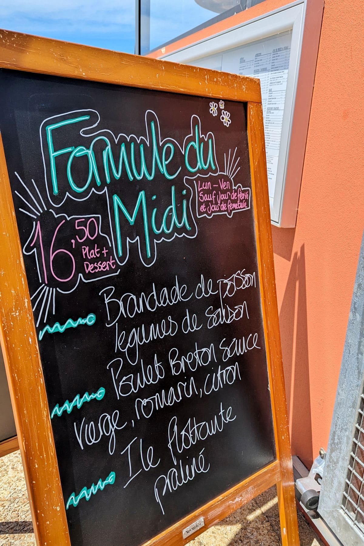 menu midi au restaurant meme lilia a plouguerneau