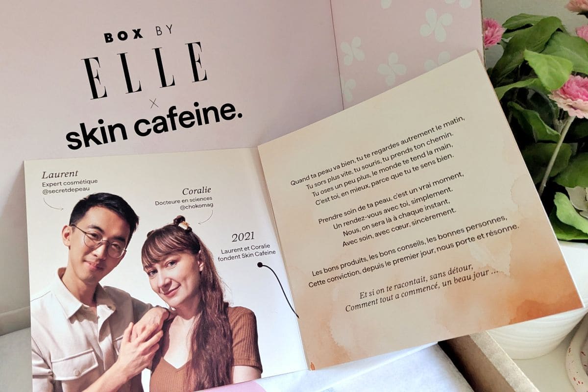 box k-beauty de box par elle en collaboration avec skin cafeine fonde par laurent et coralie