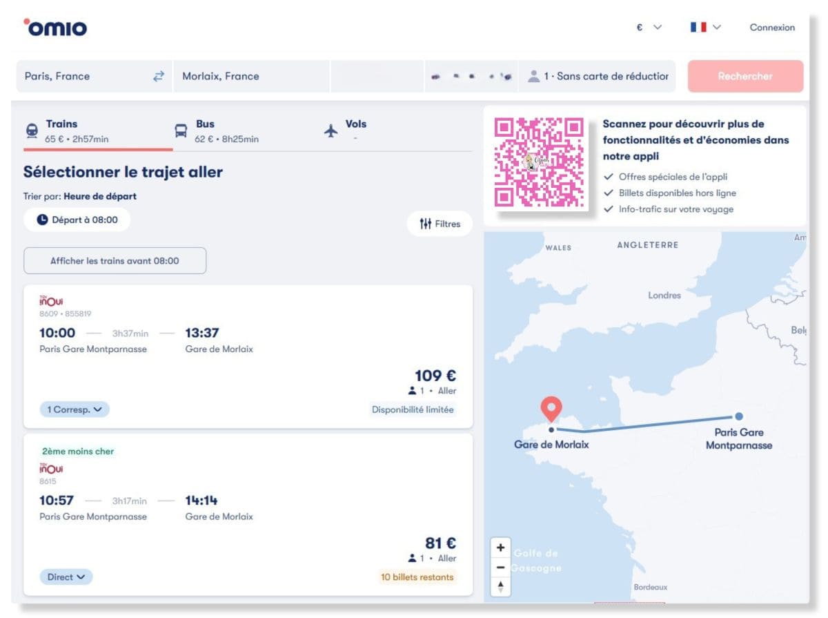 paris morlais en train en plus de 3h30